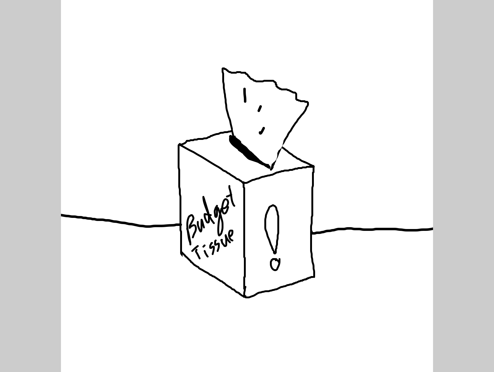 Drawing in Budget Tissue by Meli