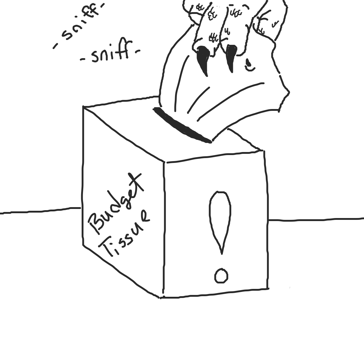 Drawing in Budget Tissue by Buzzinski