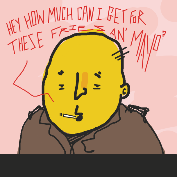 Drawing in Fries & Mayo by jamdaddy