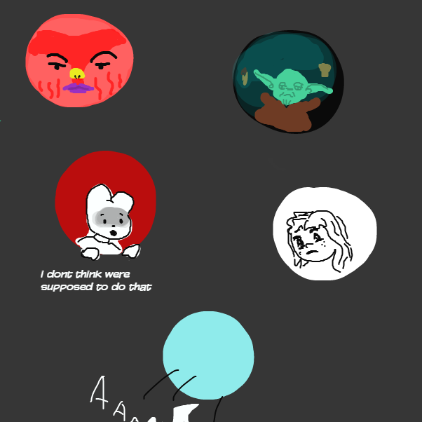 theres no bottom. You just keep falling eternally, until you crash into someone or something. - Online Drawing Game Comic Strip Panel by Robro