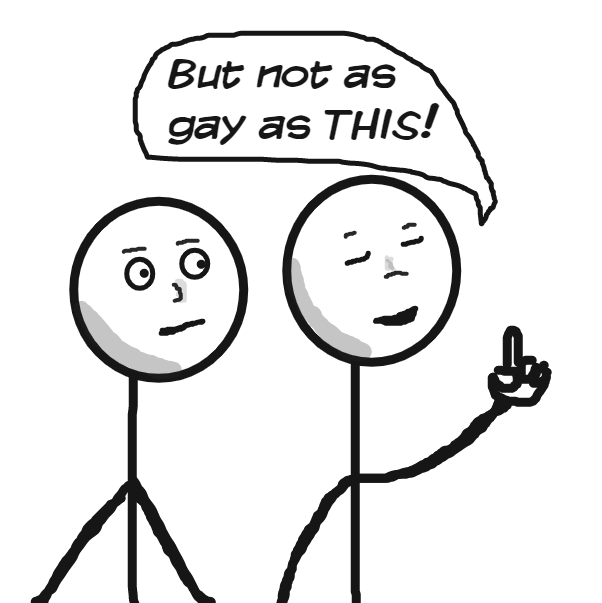 Drawing in "that's so gay" by Calum