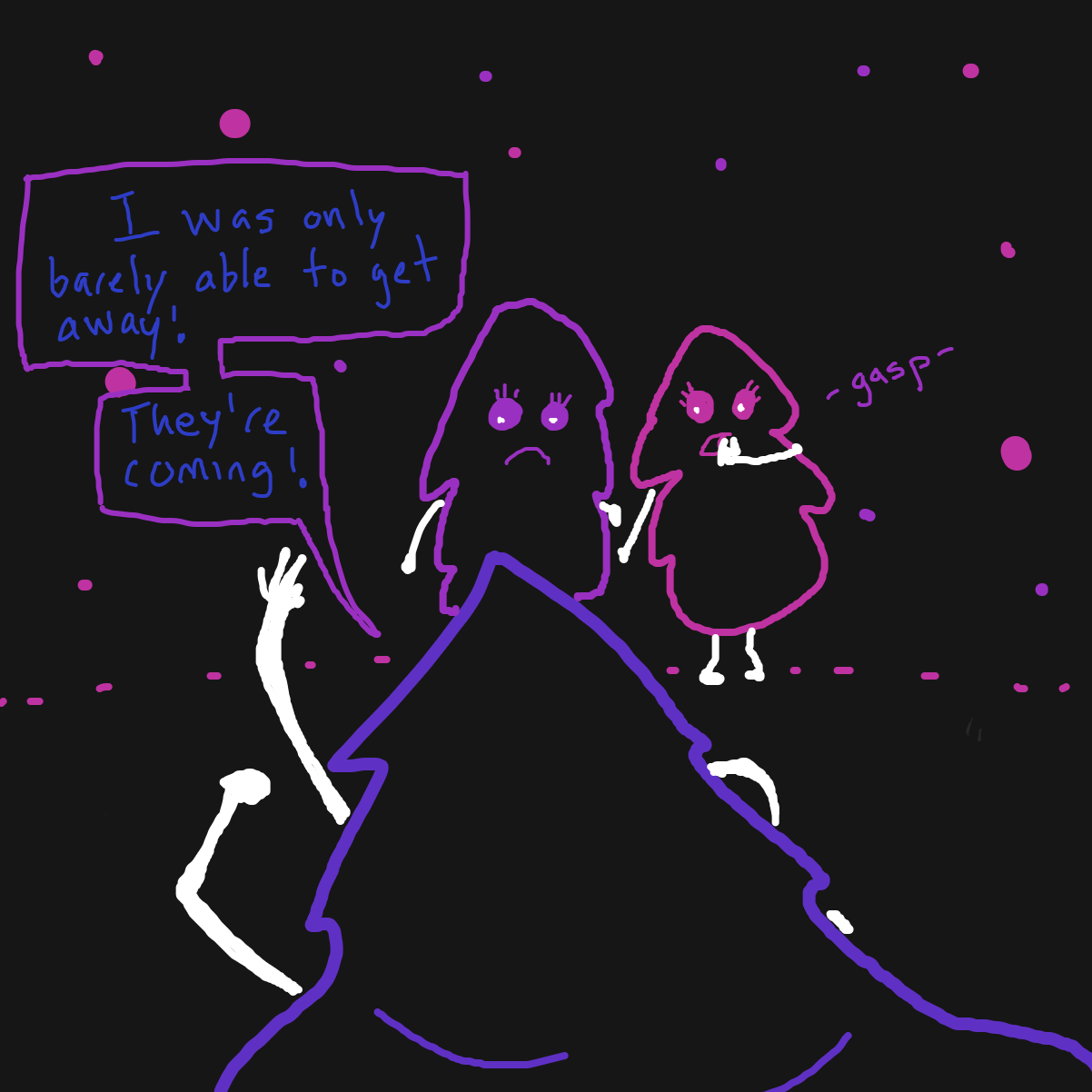 Drawing in VIOLET AND PURPLE by Buzzinski