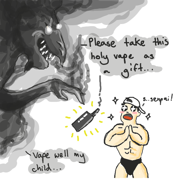 A gift from the Gods - Online Drawing Game Comic Strip Panel by Face_Cat