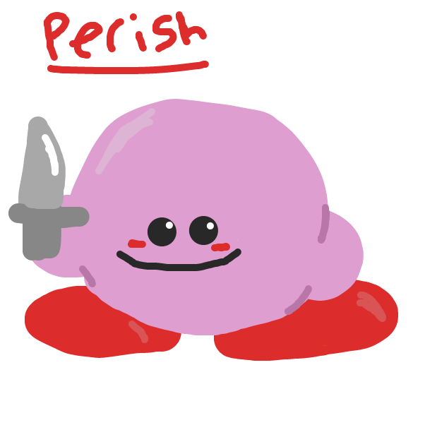Drawing in Kirby with a knife is here by Ender1872