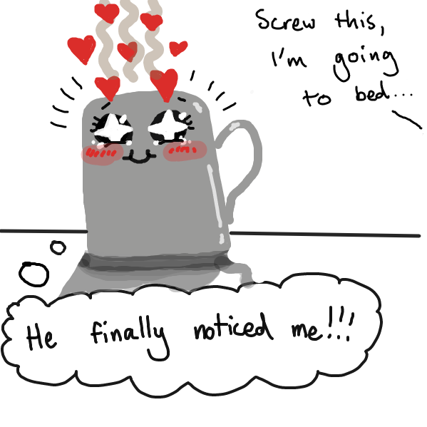 Drawing in Sleep and Coffee by Face_Cat