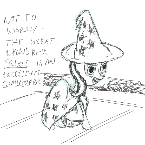 Drawing in Oliver Octopus playing football by Sunset Shimmer