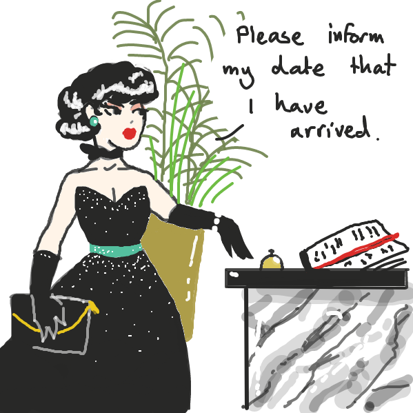 Drawing in In the bar by Face_Cat