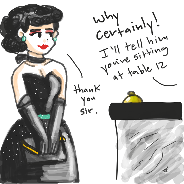 Drawing in In the bar by Loco-L