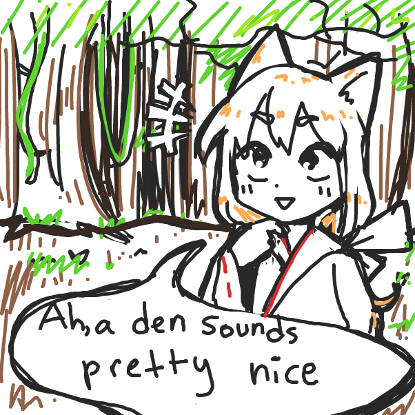 Drawing in Tina-Sakura Greets the demon by w