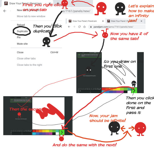 Drawing in The adventures of ⚫ and 🔴 by Mr. Mint