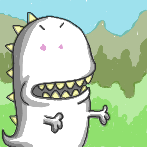 It was an albino dino - Online Drawing Game Comic Strip Panel by chin