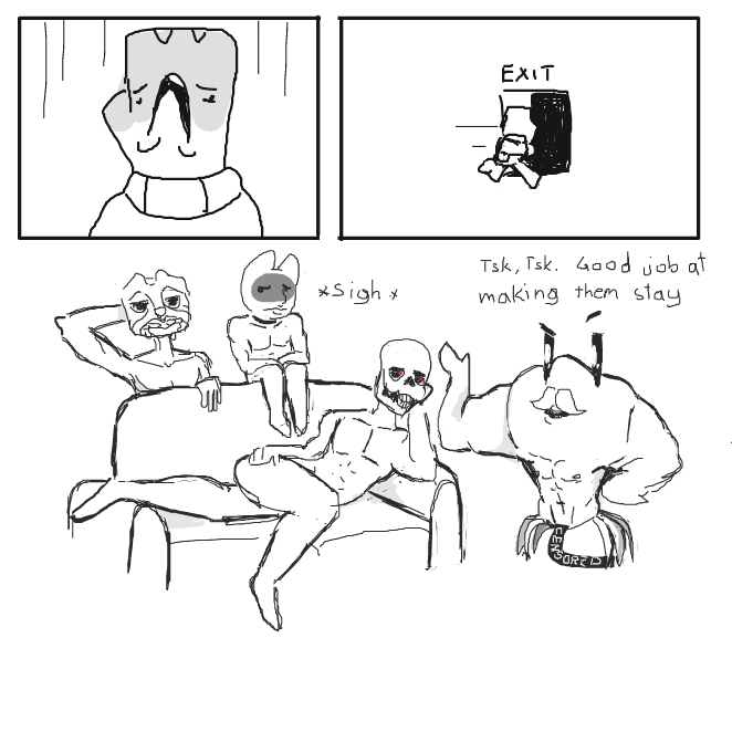 Why does everyone has abs all of a sudden!? - Online Drawing Game Comic Strip Panel by Sluggishfella