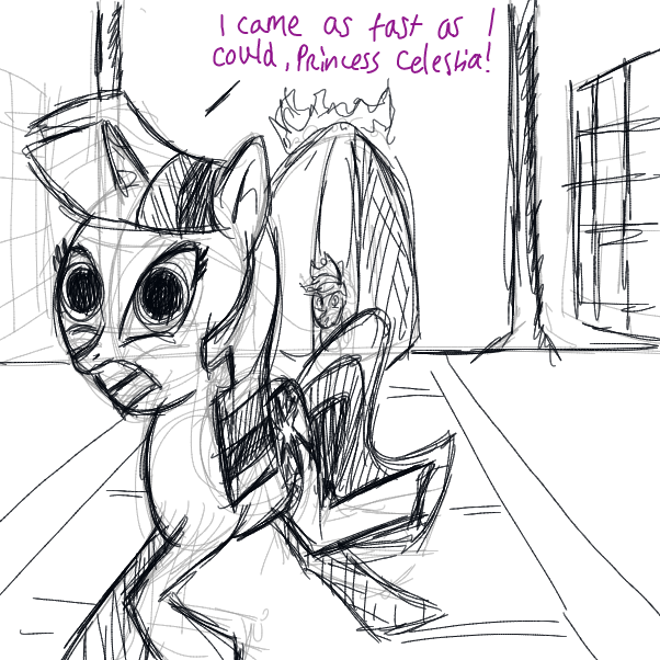 Drawing in My little Pony by Sunset Shimmer