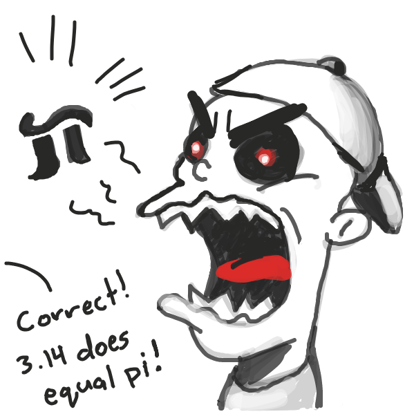 Reggie answers the question right with a pi burp. - Online Drawing Game Comic Strip Panel by Loco-L