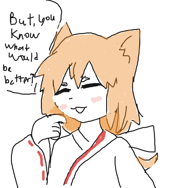 Drawing in Tina-Sakura Greets the demon by Derren