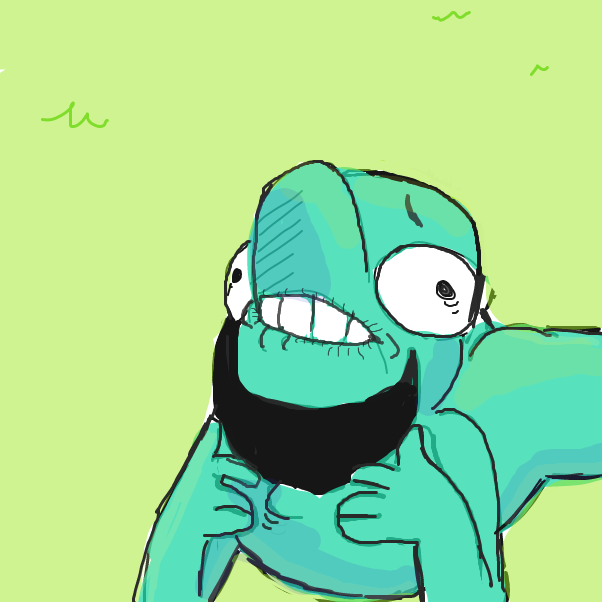 He is so thirsty It's getting hard to even swallow, On another note... woah it's hard to represent thirst without dialogue - Online Drawing Game Comic Strip Panel by Sluggishfella