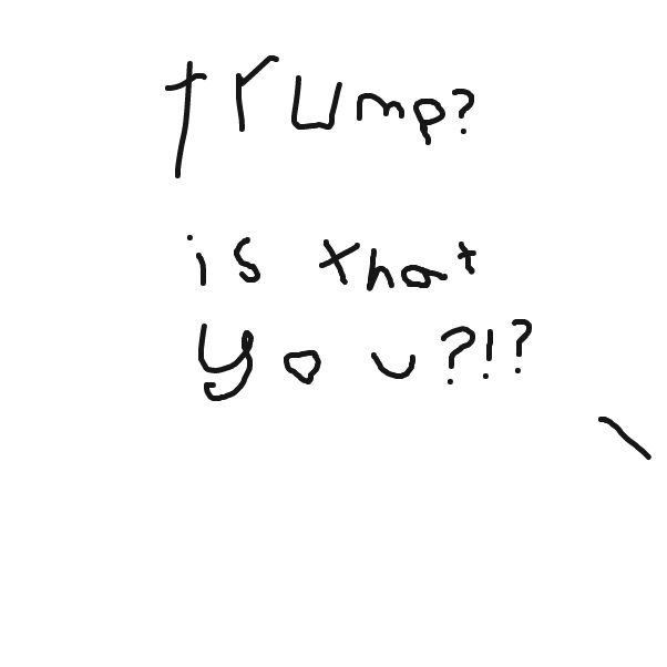 TRUMP HAS A FAT RUMP! - Online Drawing Game Comic Strip Panel by Monkey_HugLuv