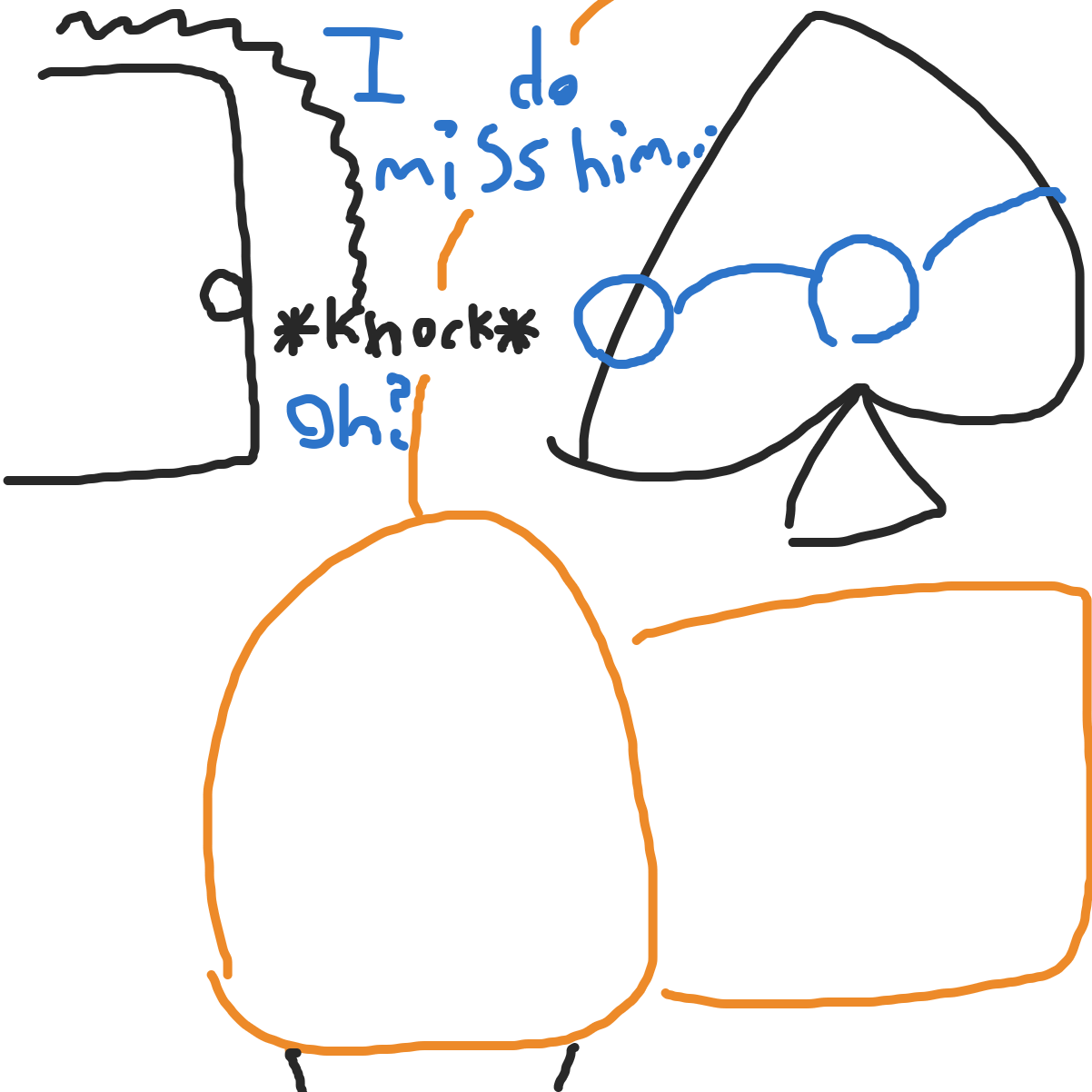 Drawing in Return of the couch by KingOfSpades2