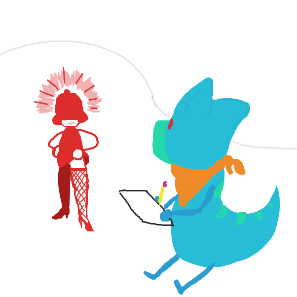 "Excuse me, mind checking me out?!" hah get it? because notifications!? Oh well... my suggestion for next panel is to give some kind of message like show what the notification is all about! You'll figure! - Online Drawing Game Comic Strip Panel by Sluggishfella