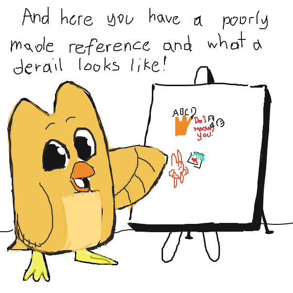 Even this panel is a derail! Sort of... - Online Drawing Game Comic Strip Panel by Sluggishfella