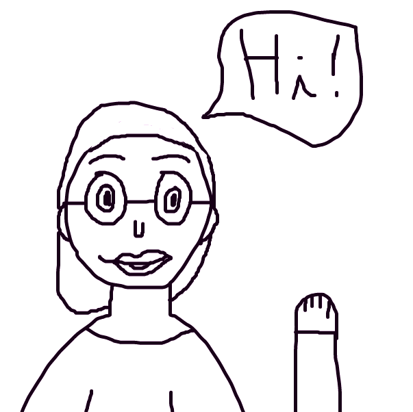 Colourless version of OC - Online Drawing Game Comic Strip Panel by pudsey99