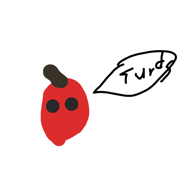 Drawing in Imma eat an apple 3 by souls!