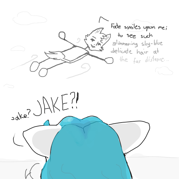 He must really love the color blue!
 - Online Drawing Game Comic Strip Panel by Sluggishfella