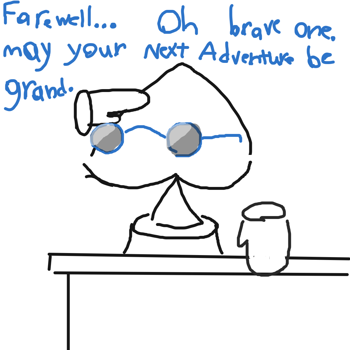 Drawing in Farewell to reeps by KingOfSpades2