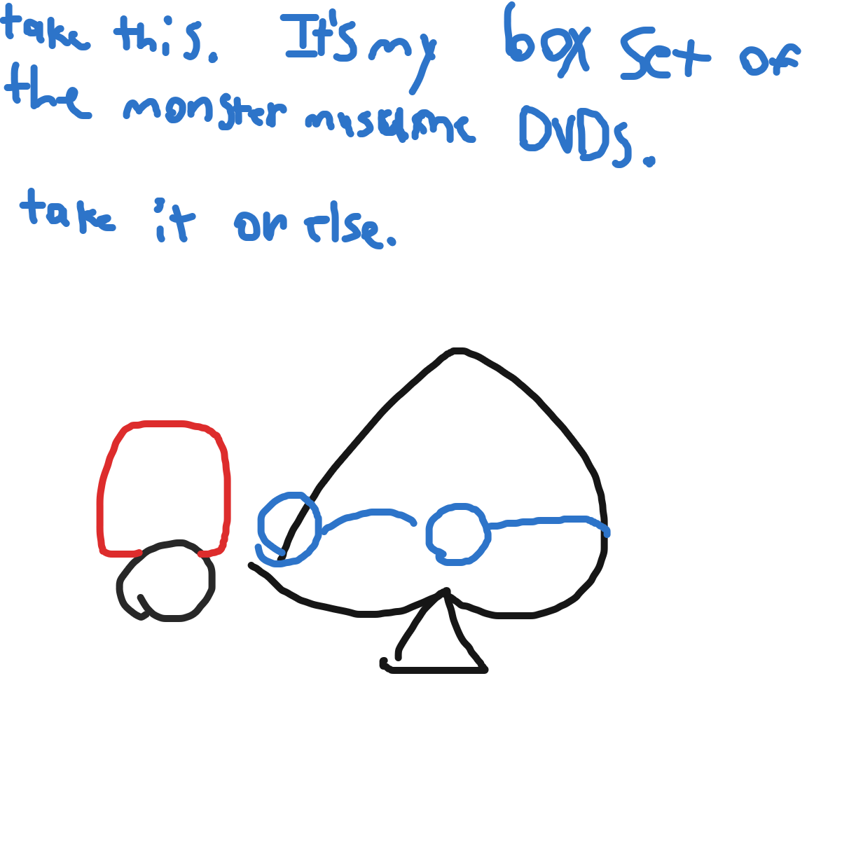 Drawing in Farewell to reeps by KingOfSpades2