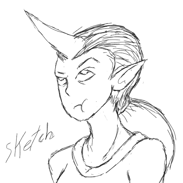 Drawing in elf and corn? by grimonkey