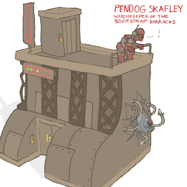 if 0.5x is half human size and stabot is tiny compared to the boot, then does that mean the boot belongs to a giant? or, maybe.... 


 - Online Drawing Game Comic Strip Panel by Chepley