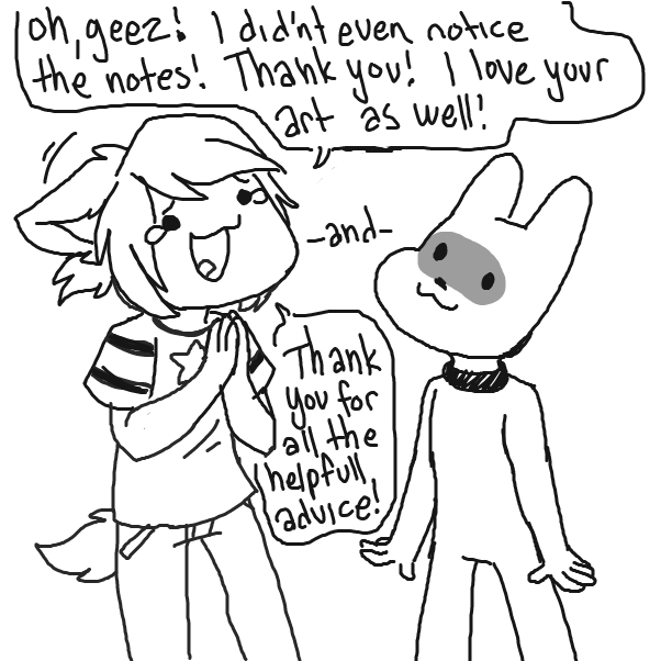 Thank for the warm greeting! I hope we can be good friends. ^w^ - Online Drawing Game Comic Strip Panel by Nephtys