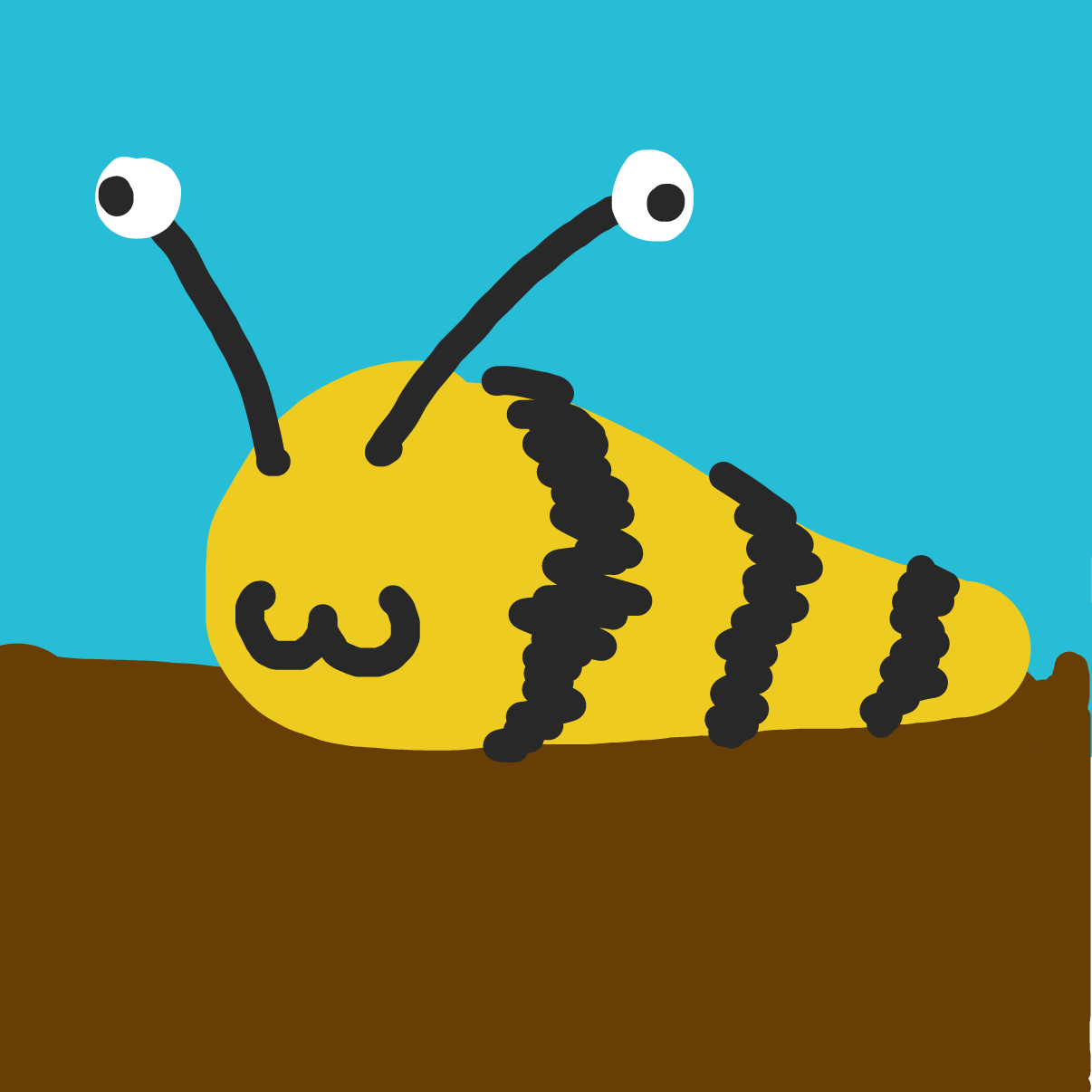 Drawing in Benny the Bumble slug by bajira