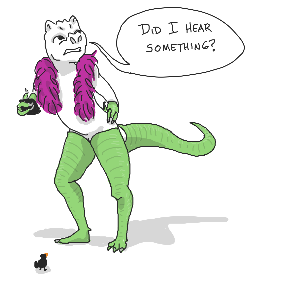 Drawing in black bird by Buzzinski