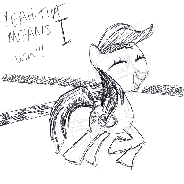 Drawing in Harold Horse by Sunset Shimmer