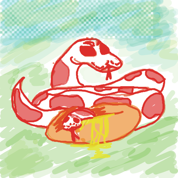 Drawing in snakes by Tavi