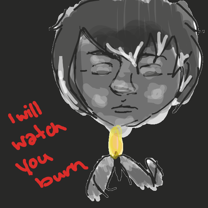 Drawing in Goat man  take me by the hand by Saltedice