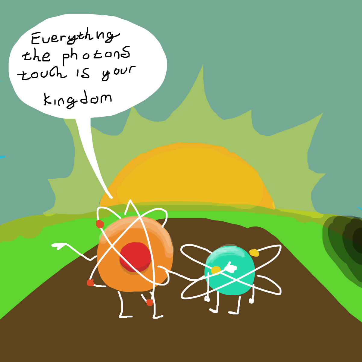 'Cause photons are light - Online Drawing Game Comic Strip Panel by CherryFlavored