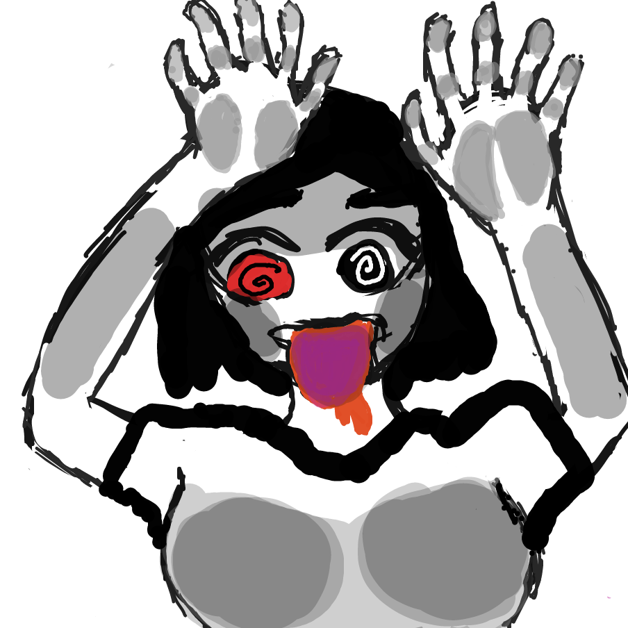 licking the screen.. ya weirdo. - Online Drawing Game Comic Strip Panel by SleepOtsu