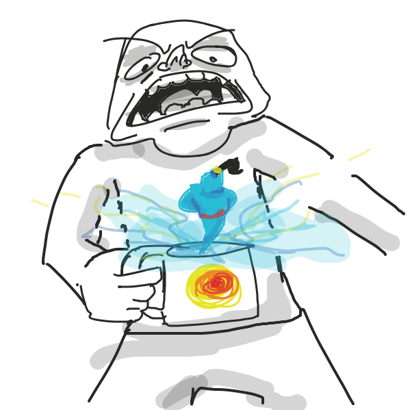 Drawing in Wonder what will happen... by Mojomos