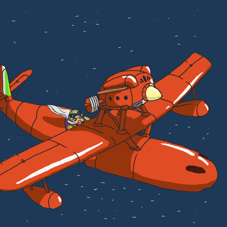 Drawing in Porco Rosso Adventure by Serent