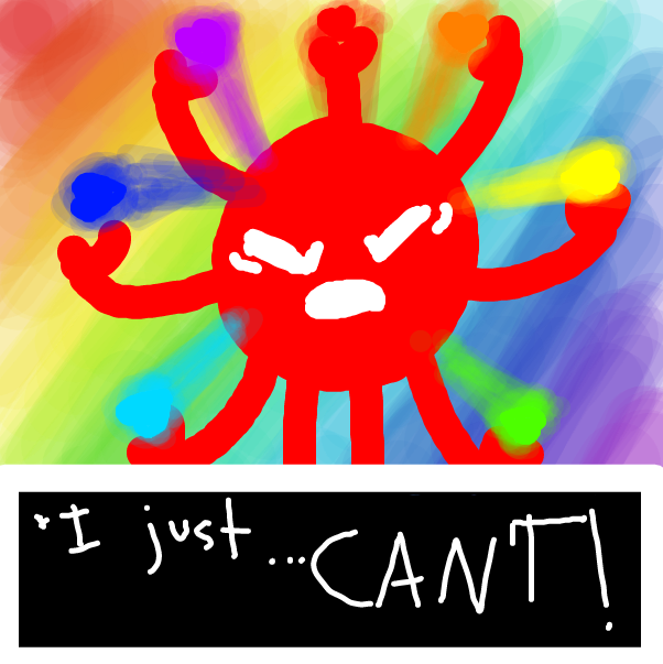 Red tries to absorb them, but can't! - Online Drawing Game Comic Strip Panel by ItzAki