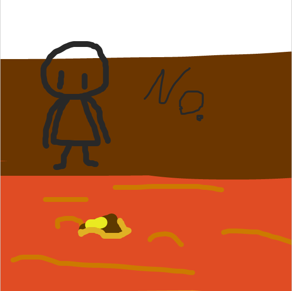 he throw it into lava - Online Drawing Game Comic Strip Panel by Nejt