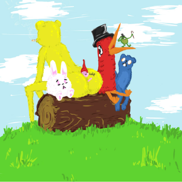 sorry for the style change. i hate doing precise linework on this cheap "drawing tablet" - Online Drawing Game Comic Strip Panel by Robro