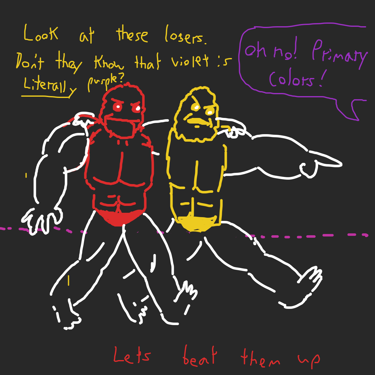 Drawing in VIOLET AND PURPLE by MongolianWarlord