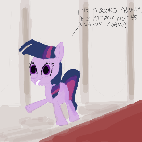 Drawing in My little Pony by Sunset Shimmer