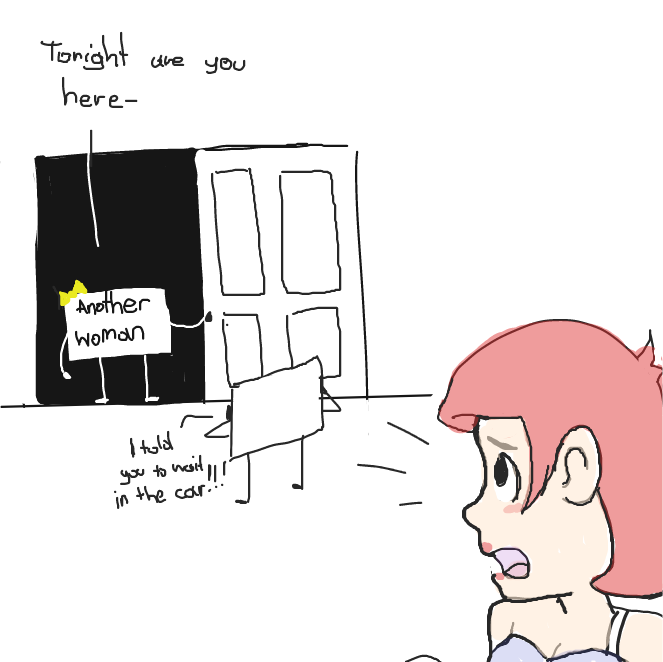 How did she knew "another woman"?! This drama is rich! hahaha - Online Drawing Game Comic Strip Panel by Sluggishfella