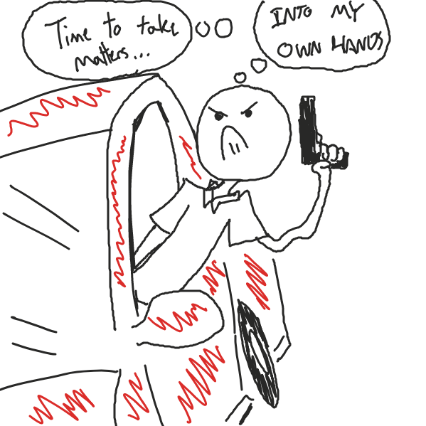 Drawing in get outta the way!! by pixie_press