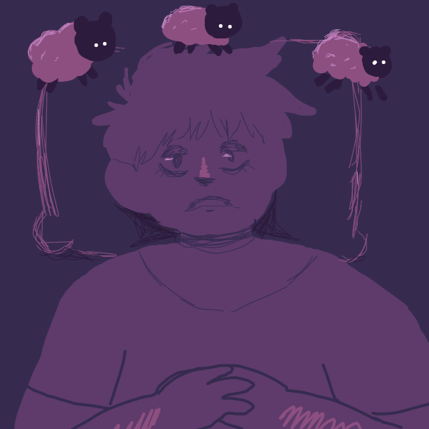 Drawing in insomniac  by DistantEggSong