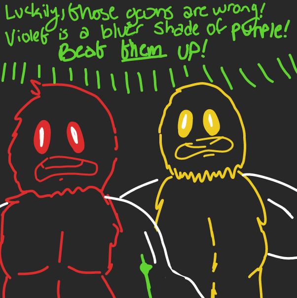 Drawing in VIOLET AND PURPLE by DistantEggSong